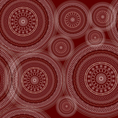 abstract ornament wallpaper pattern with circles, vector