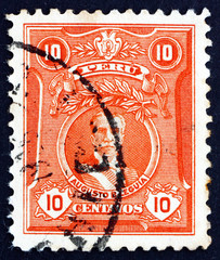 Postage stamp Peru 1924 Augusto Leguia, President