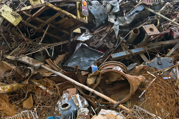waste iron metal rusted