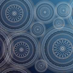 abstract ornament wallpaper pattern with circles, vector