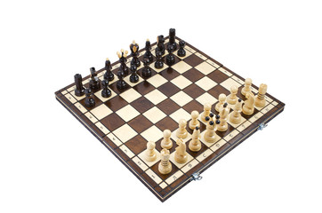 Chess, isolated over white