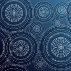 abstract ornament wallpaper pattern with circles, vector