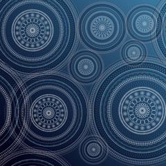 abstract ornament wallpaper pattern with circles, vector
