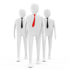 3d People on white background (Leadership Concept)