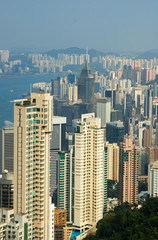 Obraz premium China, Hong Kong cityscape from the Peak