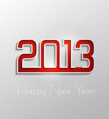 Happy New Year 2013 creative greeting card design illustration v