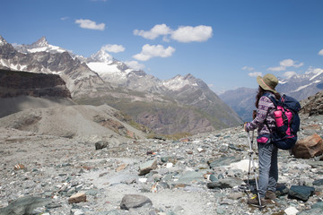 スイスアルプスの雄大な眺め