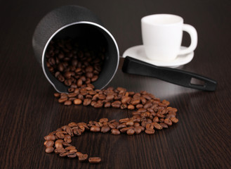 Coffee maker on brown table