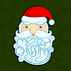 vector illustration of Santa Claus wishing Merry Christmas