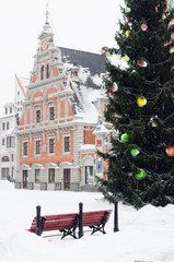 Christmas Decor. House Black-headed, Riga.