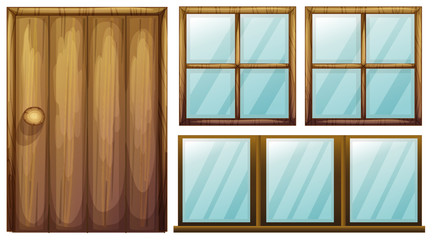A door and windows