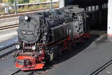 Fototapeta premium Dampflokomotive der Harzer Schmalspurbahnen