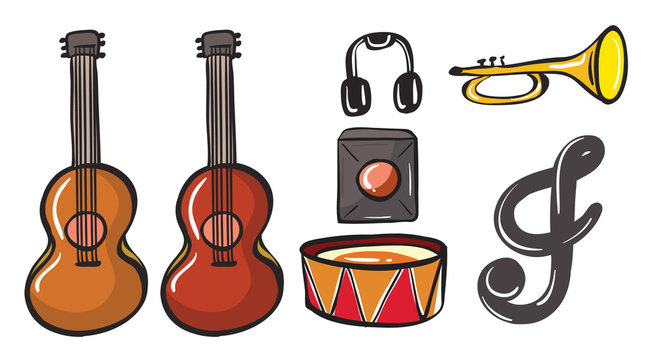 Various musical instruments