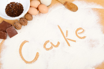 Written in flour - cake