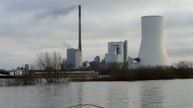 Hochwasser am Kohlekraftwerk