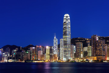 Obraz na płótnie Canvas Hong Kong skyline at night