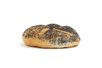 single bread on a white background