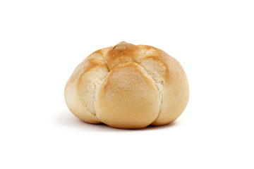 single bread on a white background