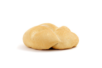 single bread on a white background