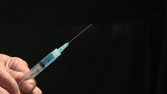 healthcare and medicine. Syringe close-up