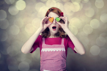 Redhead women with cookies