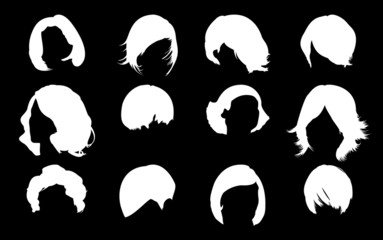 Hair fashion set, vector