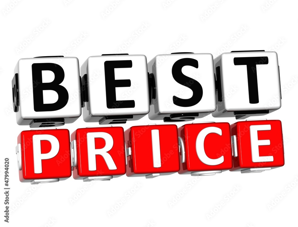 Poster 3d best price button click here block text