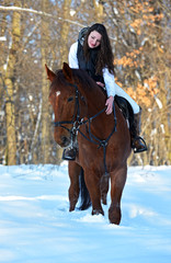 Obraz premium Girl with a horse