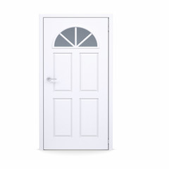 Obraz premium Closed white door