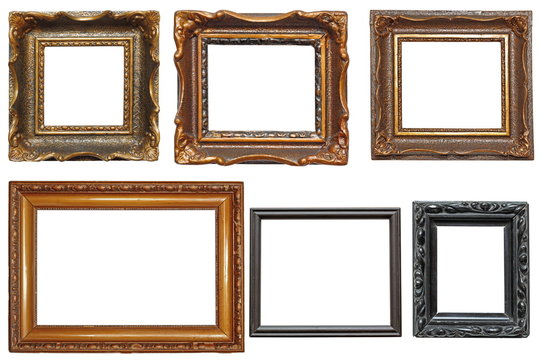 collection of very old painting frames