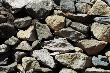 Natural pattern of a stone wall