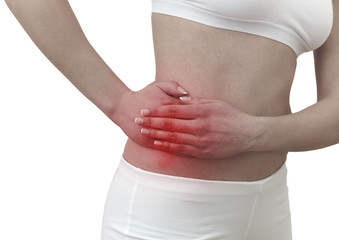 Acute pain in a woman section of kidney