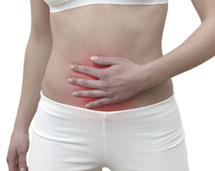 Acute pain in a woman belly