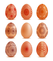 Easter eggs with ornaments vector illustration
