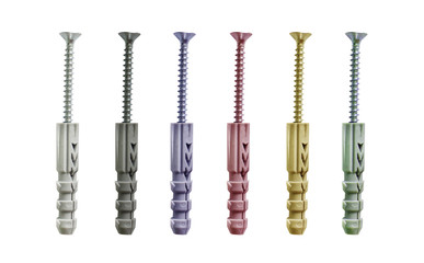 Set of multi-colored assembly expansion bolt shields