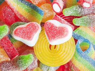 colorful jelly candies - obrazy, fototapety, plakaty