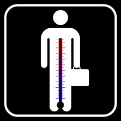 symbol business man under stress, vector