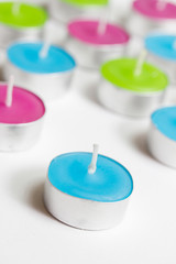 some colored tealight candles