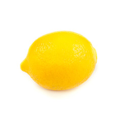yellow ripe lemon over the white background