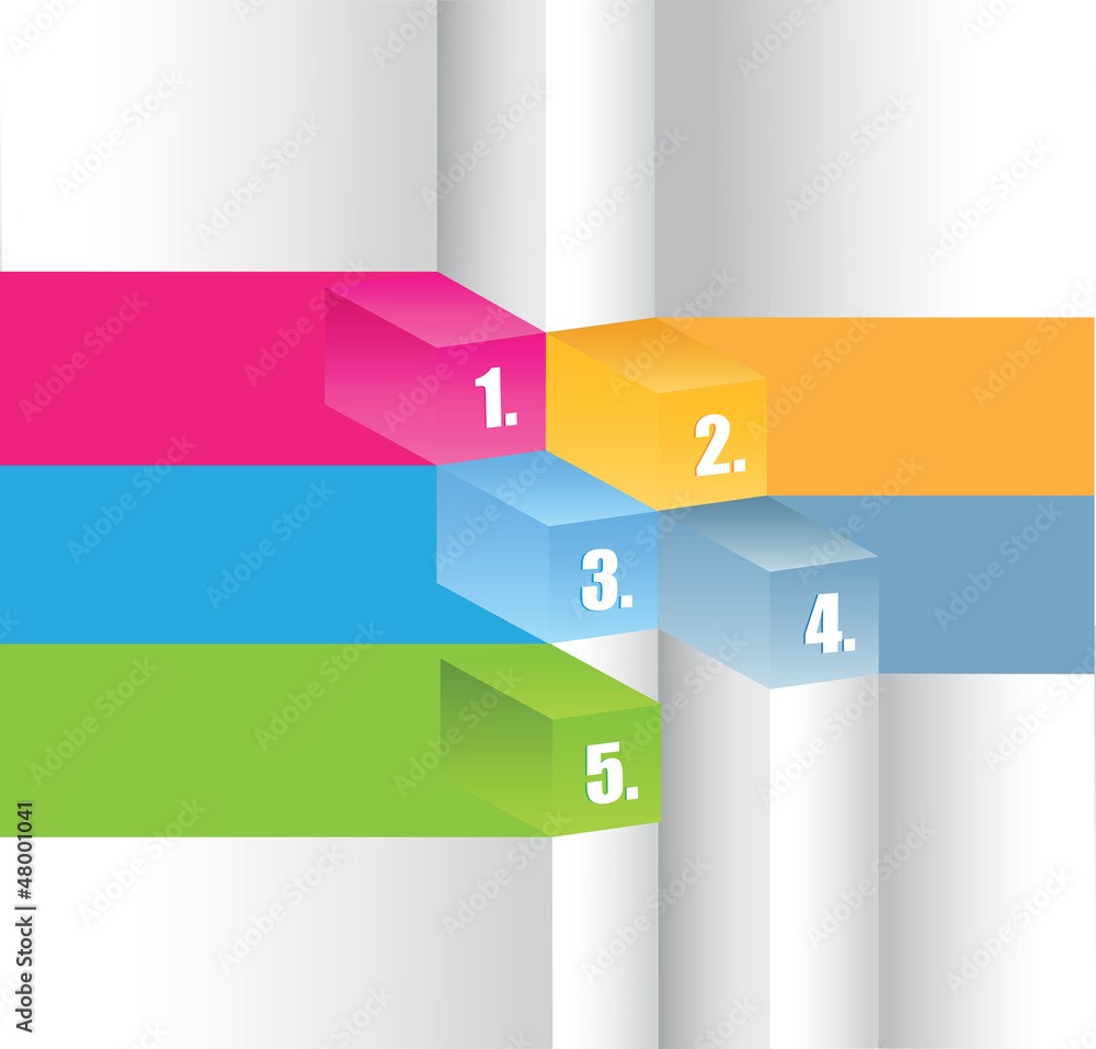 Aufkleber abstract vector color cubes background