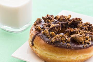 Peanut Butter and Chocolate Doughnut