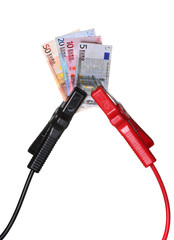 european currency in jump-start cables