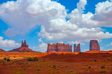 Monument Valley landscape with clouds