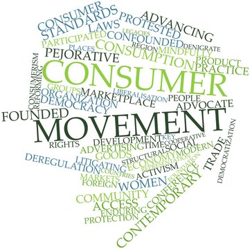 Word cloud for Consumer movement