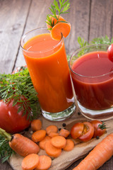 Carrot- and Tomato Juice