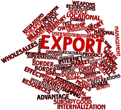 Word cloud for Export