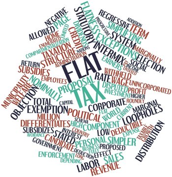 Word cloud for Flat tax