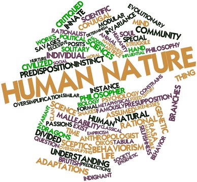 Word cloud for Human nature