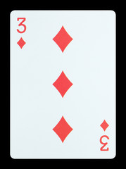 Playing cards - Three of diamonds