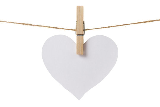 White Paper Heart Hanging